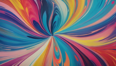 Abstract Colorful Swirl Paintingの素材
