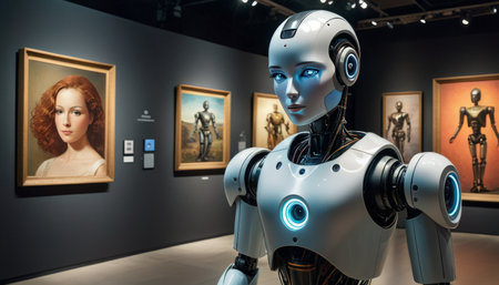 Android Docent in Art Galleryの素材