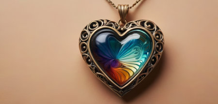 Heart-Shaped Artistic Glass Pendantの素材
