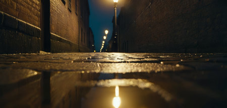 Rainy Alleyway at Nightの素材