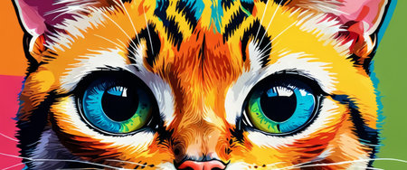 Colorful Kitten Portraitの素材