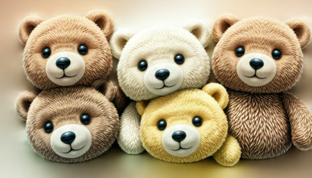 Cute stuffed teddy bears groupの素材