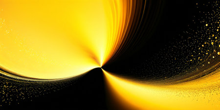 Yellow abstract vortex with dynamic energyの素材