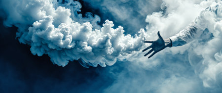 Hand creating smoke cloudsの素材