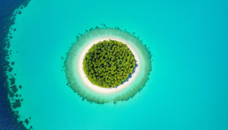 Tropical Island Aerial Viewの素材