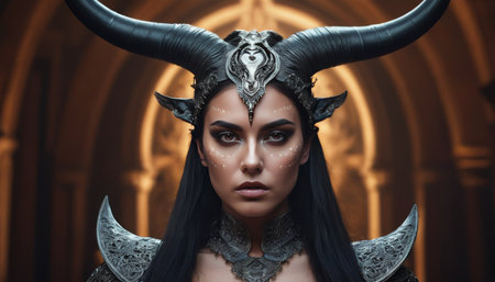 Enigmatic Sorceress in Mystical Attireの素材