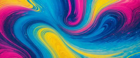 Colorful abstract swirl pattern with vibrant colorsの素材