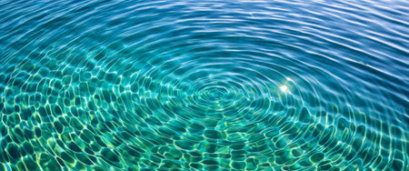 Tranquil ripples in clear turquoise waterの素材