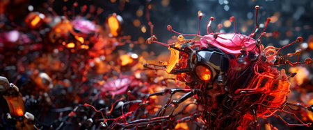 Cybernetic organism emerging from complex digital networkの素材