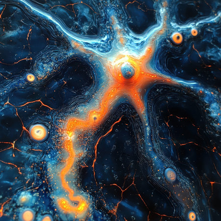 Abstract fiery pattern with neural-style designの素材