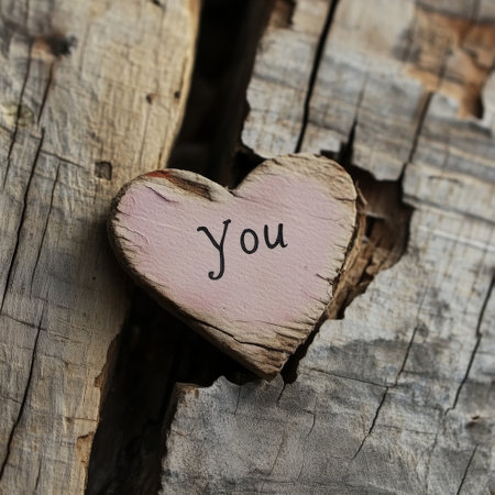 Wooden heart withの素材