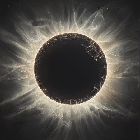 Planet with soft, ethereal glow in spaceの素材