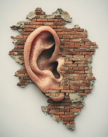 Giant Ear Breaking Through Wall of Bricksの素材
