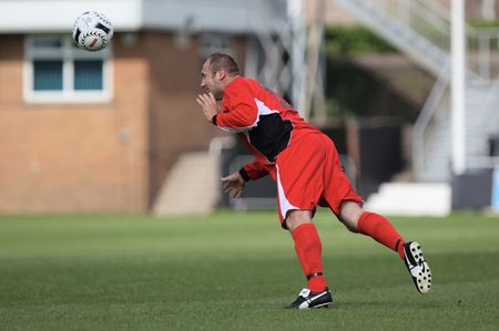 Ricky Evens of Bala Town is seen in action during their Welsh Premier League match against Neath FC at The Gnoll Stadium, Neath, September 13, 2009. Neath won 2-1.のeditorial素材