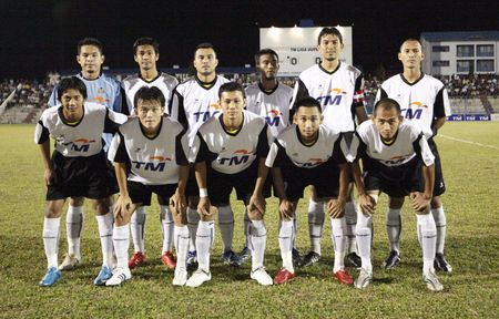 TERENGGANU, MALAYSIA - JANUARY 30: Terengganu starting line up during their Malaysian Super League...