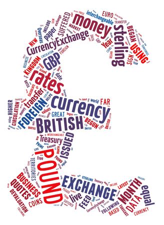 Pound Sterling Currency symbol  Text illustration design  Finance money conceptの写真素材