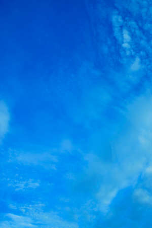 Beautiful aerial sky with big cute romantic blue clouds