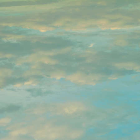 Beautiful aerial sky with big cute romantic blue clouds