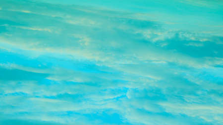 Beautiful aerial sky with big cute romantic blue clouds