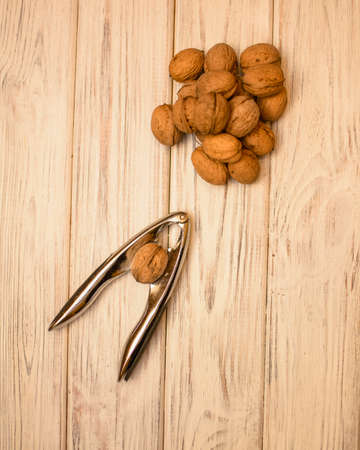 Delicious juicy ripe walnuts close up