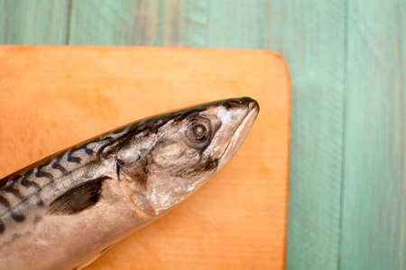 Cooking pickled mackerel for bakingの写真素材