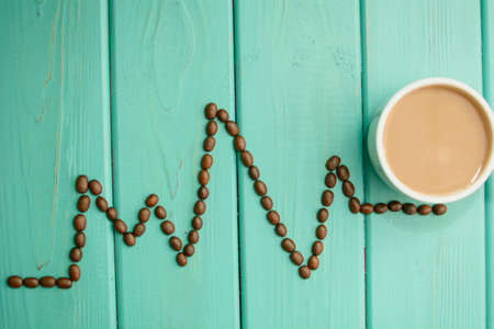 Background of beautiful delicious coffee beansの写真素材