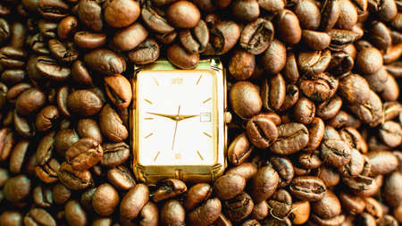 Background of beautiful delicious coffee beansの写真素材