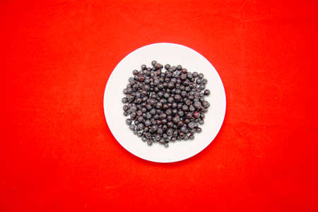 Ripe blueberries on a beautiful backgroundの写真素材