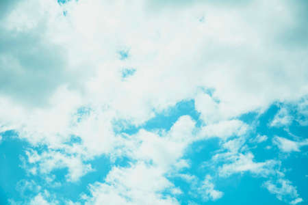Beautiful blue sky with beautiful big clouds