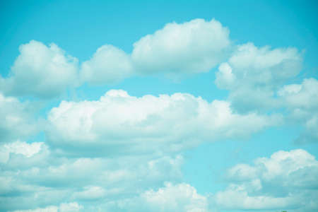 Beautiful blue sky with beautiful big cloudsの写真素材