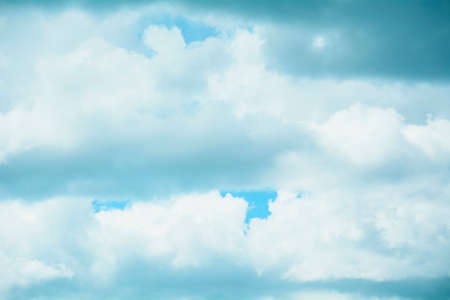 Beautiful blue sky with beautiful big clouds