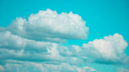 Beautiful blue sky with beautiful big clouds