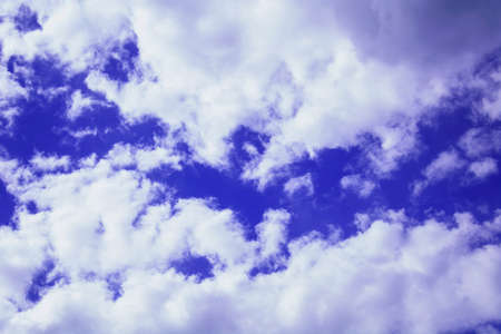 Beautiful blue sky with beautiful big clouds