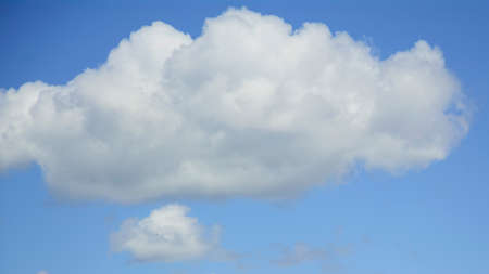Beautiful blue sky with beautiful big clouds