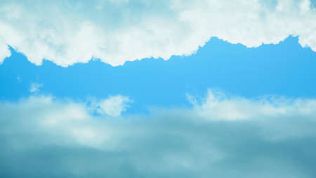 Beautiful blue sky with beautiful big clouds