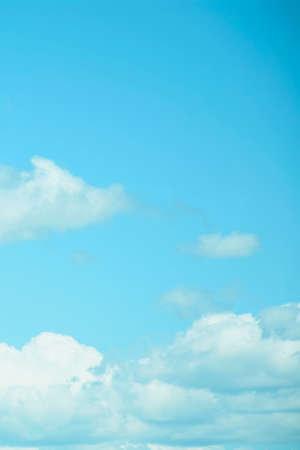Beautiful blue sky with beautiful big cloudsの写真素材