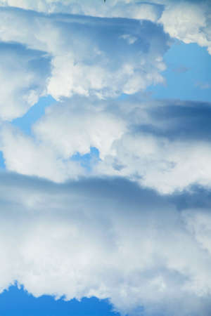 Beautiful blue sky with beautiful big clouds