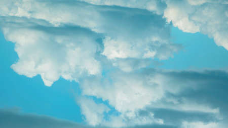 Beautiful blue sky with beautiful big clouds