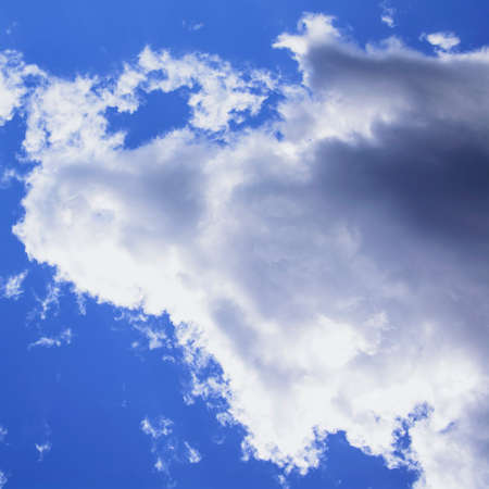 Blue sky with beautiful cloudsの写真素材