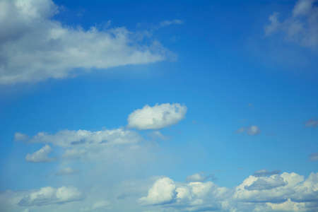 Blue sky with beautiful cloudsの写真素材