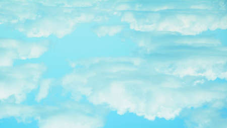 Blue sky with beautiful cloudsの写真素材
