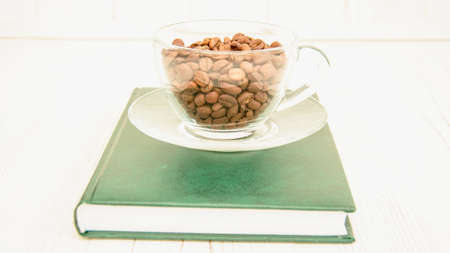 Coffee beans background close upの写真素材