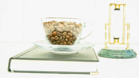 Coffee beans background close upの写真素材