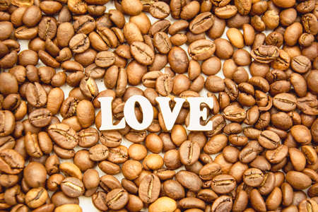 Coffee beans background close upの写真素材