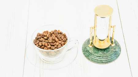 Coffee beans background close up