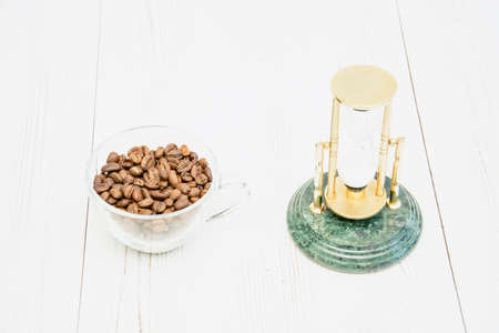 Coffee beans background close upの写真素材