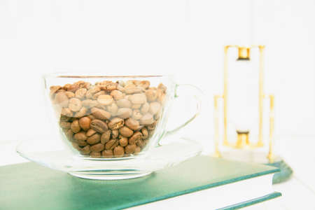 Coffee beans background close upの写真素材