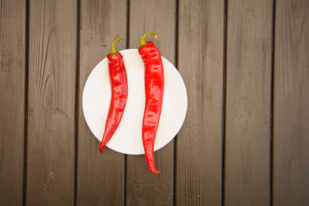 Red hot Chilean pepper close up