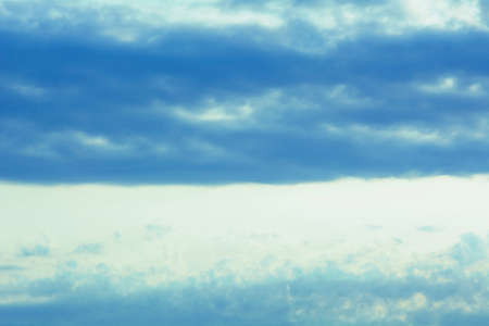 Beautiful airy sky with juicy young blue clouds