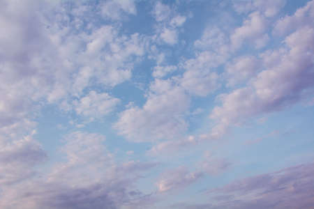 Beautiful airy sky with juicy young blue clouds